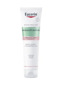 يوسيرين جل التنظيف Eucerin DermoPurifyer Triple Effect للوجه والجسم، مضاد للبقع والعلامات واللمعان، مع حمض الساليسيليك ومجمع أحماض AHA/BHA/PHA، 150 مل  - Image 2