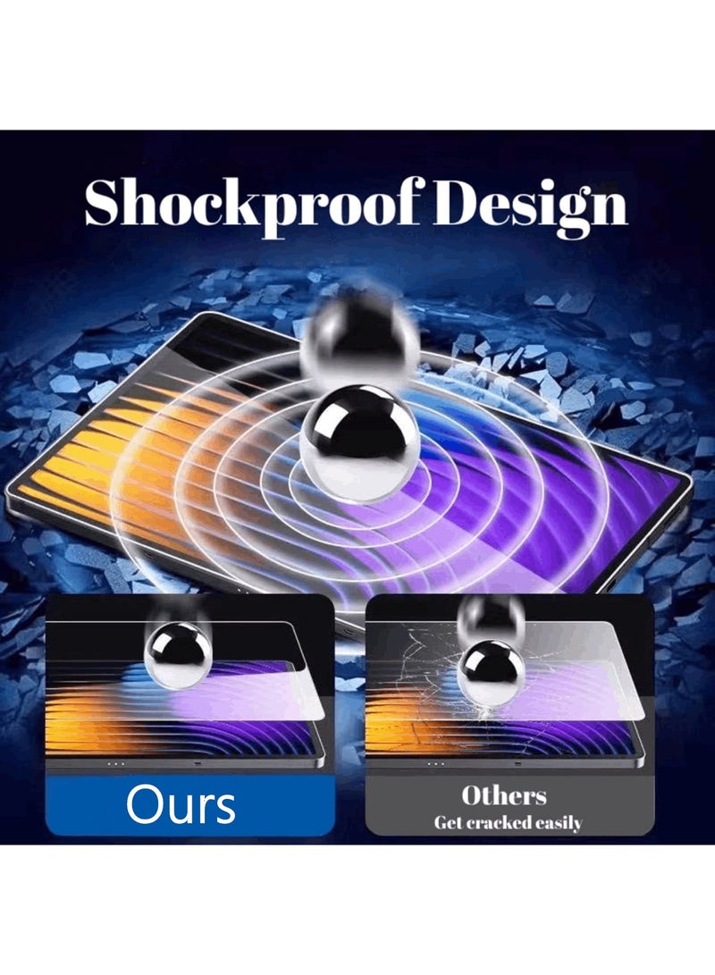 【2 Pack】 Screen Protector Compatible with Xiaomi Pad 7/7 Pro 11.2 2025 Film, 9H Tempered Glass Screen Film Scratch Resistant Bubble Free Screen Protector - Image 5