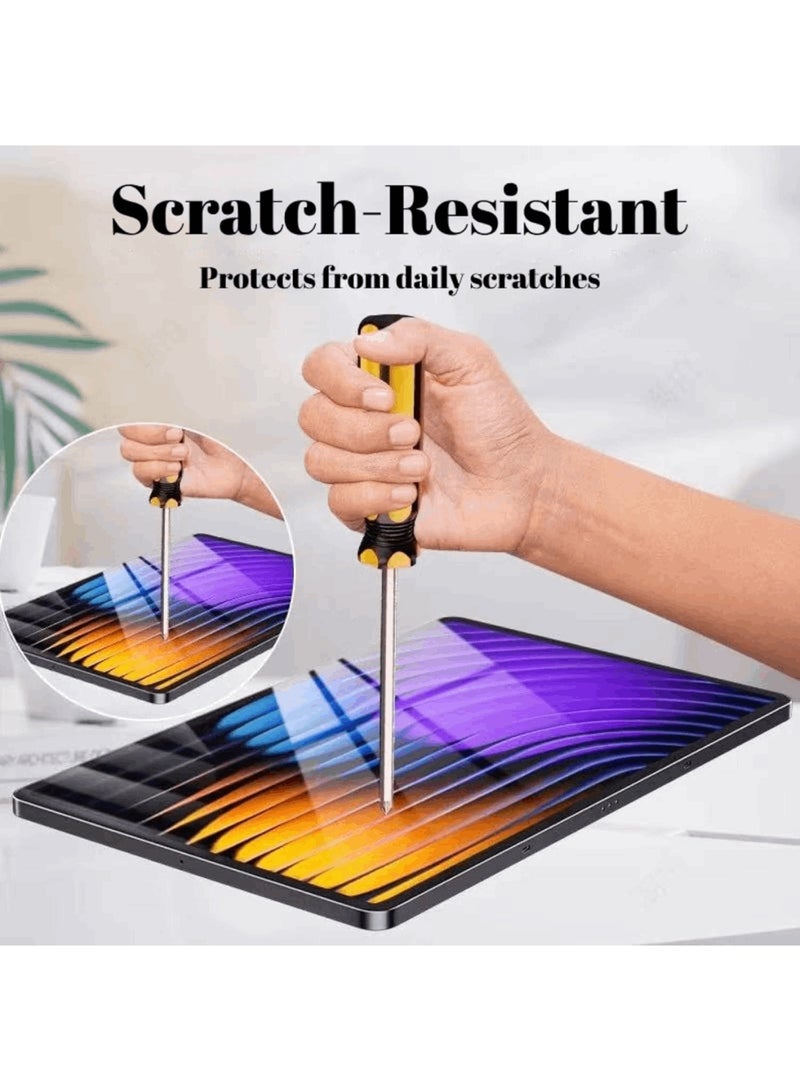 【2 Pack】 Screen Protector Compatible with Xiaomi Pad 7/7 Pro 11.2 2025 Film, 9H Tempered Glass Screen Film Scratch Resistant Bubble Free Screen Protector - Image 4