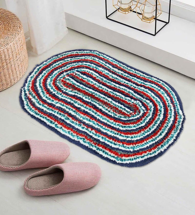 Status Contract STATUS Splash Oval Shape Doormat for Home/Office/Indoor/Outdoor (3) - Image 1
