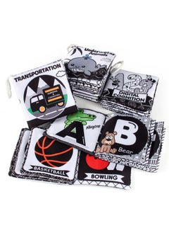 Generic Baby Visual Enlightenment Black And White Cloth Book Baby Tear Not To Rot Early Education Pop-up Book Fun Cognitive Educational Toys-Color:NO.66536-1 Animal Cognition Black And White Cloth Book 38.6g  - Image 3