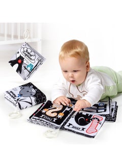 Generic Baby Visual Enlightenment Black And White Cloth Book Baby Tear Not To Rot Early Education Pop-up Book Fun Cognitive Educational Toys-Color:NO.66536-1 Animal Cognition Black And White Cloth Book 38.6g  - Image 4