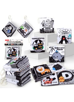 Generic Baby Visual Enlightenment Black And White Cloth Book Baby Tear Not To Rot Early Education Pop-up Book Fun Cognitive Educational Toys-Color:NO.66536-1 Animal Cognition Black And White Cloth Book 38.6g  - Image 2