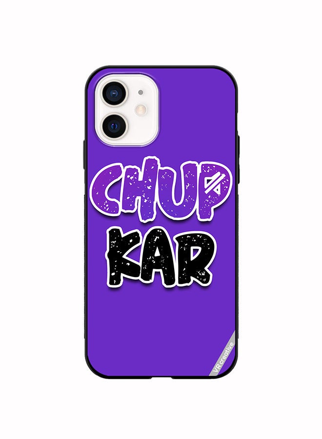 VR CREATIVE Protective Case Cover For Apple iPhone 12 mini Chup Karo Hindi Quote Design Multicolour - Image 1
