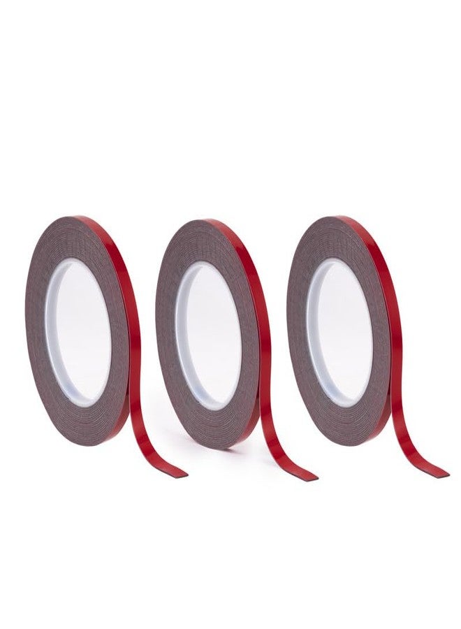 DM TAPES Double-Sided Acrylic Foam Tape - Grey - 10mm × 7m Each for Strong Adhesion and Versatile Applications (Pack Of 3) - Image 1