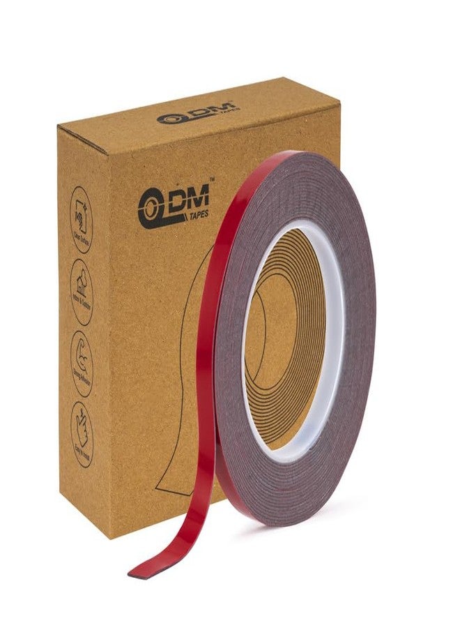 DM TAPES Double-Sided Acrylic Foam Tape - Grey - 10mm × 7m Each for Strong Adhesion and Versatile Applications (Pack Of 3) - Image 2