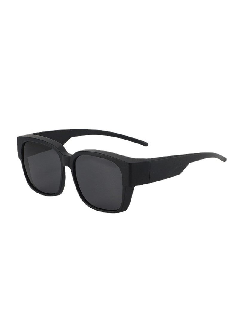 Generic Polarized Fit Over Glasses Sunglasses for Women Men Trendy Square Wrap Around Shades UV400 Protection for Driving  - Image 1