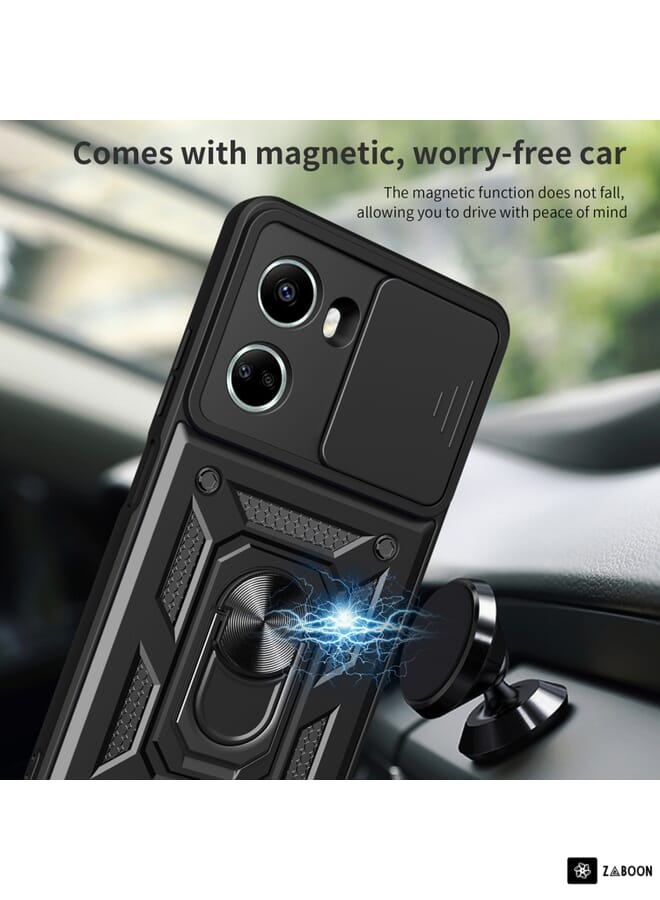 Green Tiger For Huawei nova 10 SE Sliding Camera Cover Design TPU+PC Phone Case(Black) - Image 5