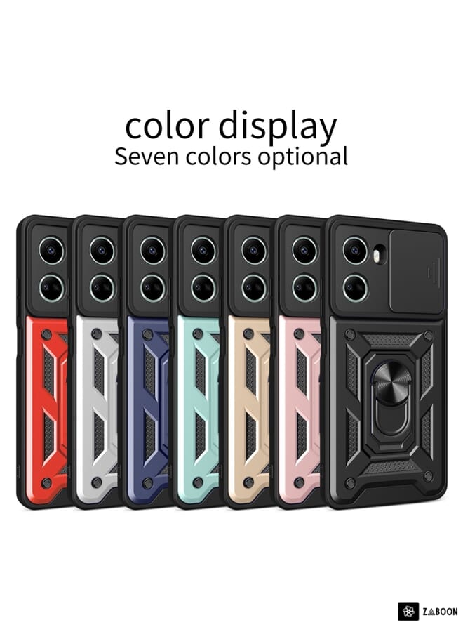 Green Tiger For Huawei nova 10 SE Sliding Camera Cover Design TPU+PC Phone Case(Black) - Image 2