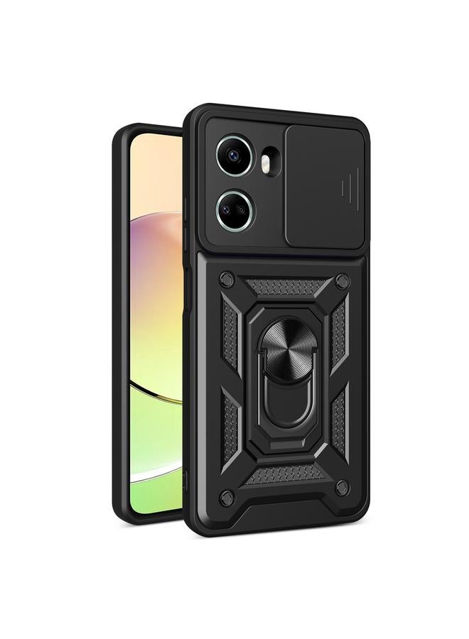 Green Tiger For Huawei nova 10 SE Sliding Camera Cover Design TPU+PC Phone Case(Black) - Image 1