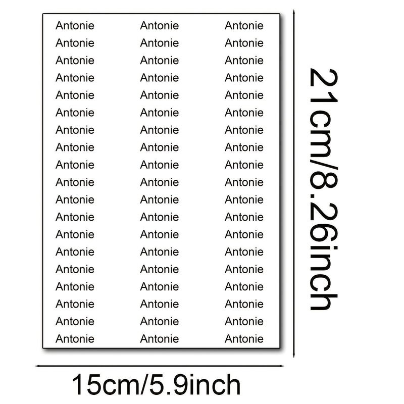 Customized Transparent Name Stickers 108 Pcs Name Labels Back to School School Supplies Classification Labels - Image 4