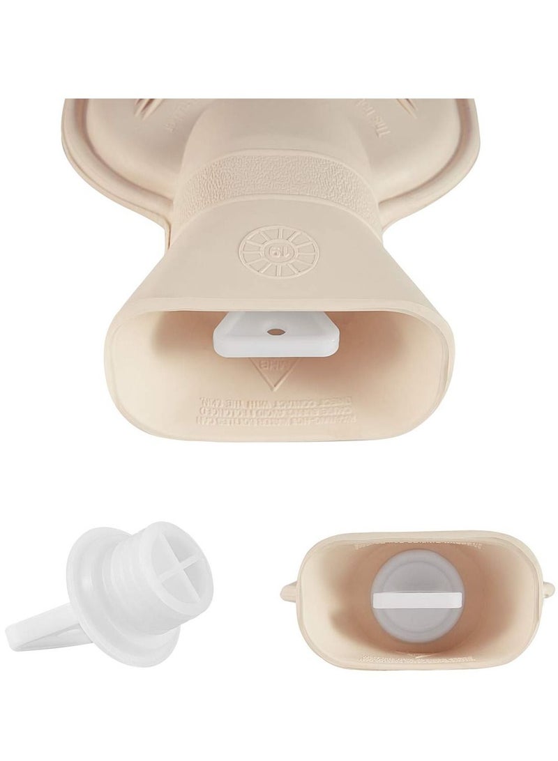 Excefore Hot Water Bottle with Knitted Cover, 2L Bag for and Cold Compress, Hand Feet Warmer, Ideal Menstrual Cramps, Neck Shoulder Pain Relief, Red Polka Dot - Image 4