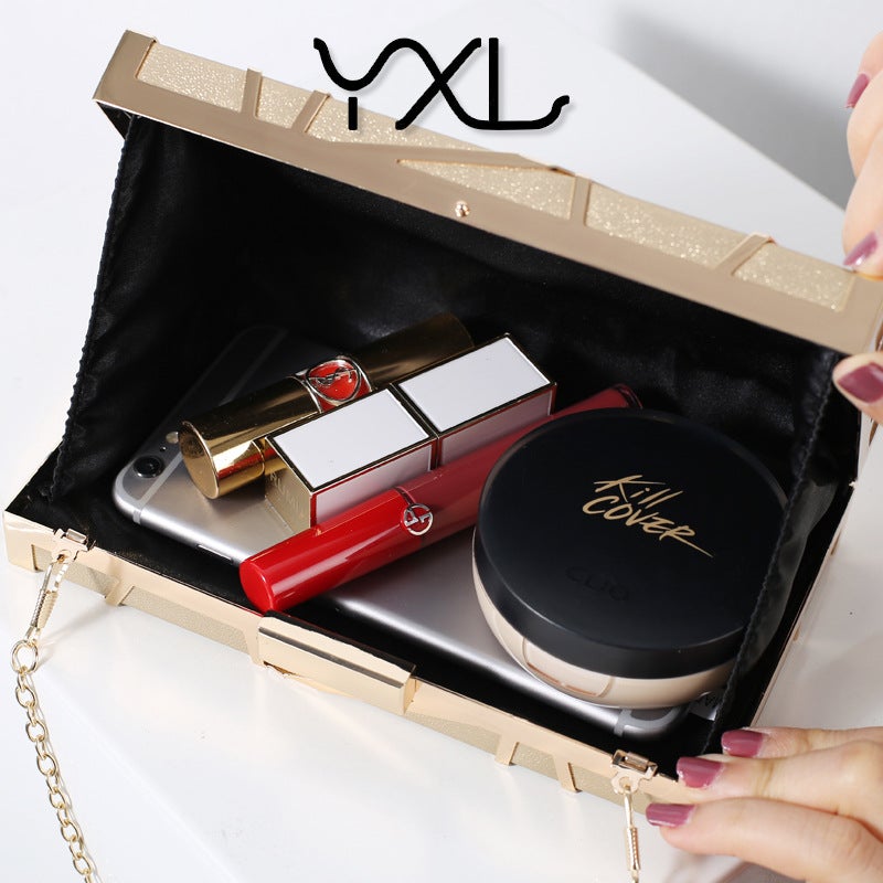 Creative Pu Cut Out Mesh Small Square Bag Banquet Bag Dinner Bag Socialite Party Dress Clutch Bag Wedding Bag - Image 5