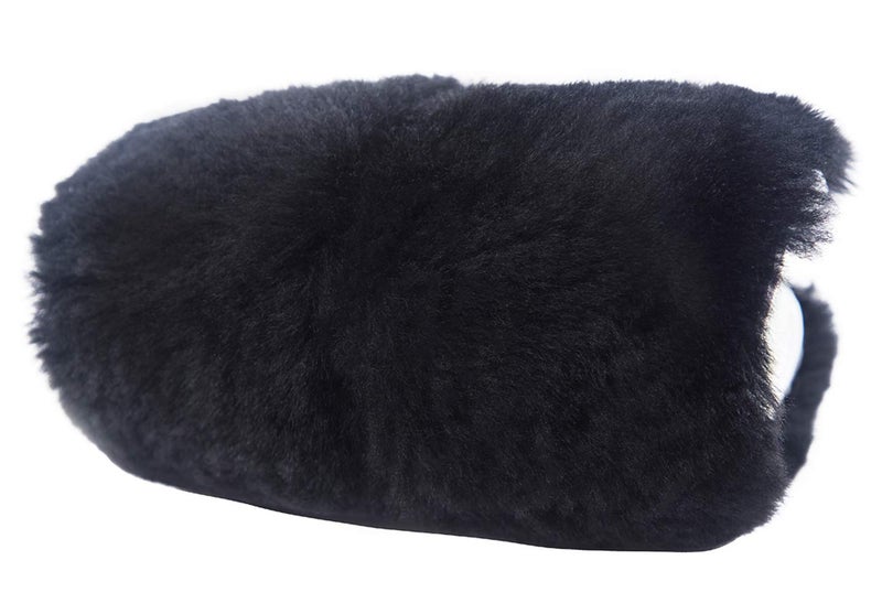 ABUSA Black Sheepskin Insoles Women's Premium Think Wool Fur Fleece Inserts Cozy & Fluffy 8 - Image 3