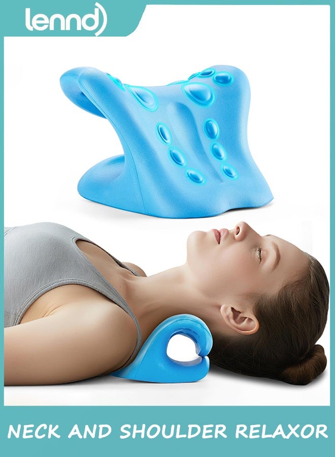 LENND Neck Stretcher for Pain Relief, Relaxer for TMJ Pain and Shoulder Pain Relief, Cervical Traction Device Pillow, Spine and Neck Corrector - Image 1