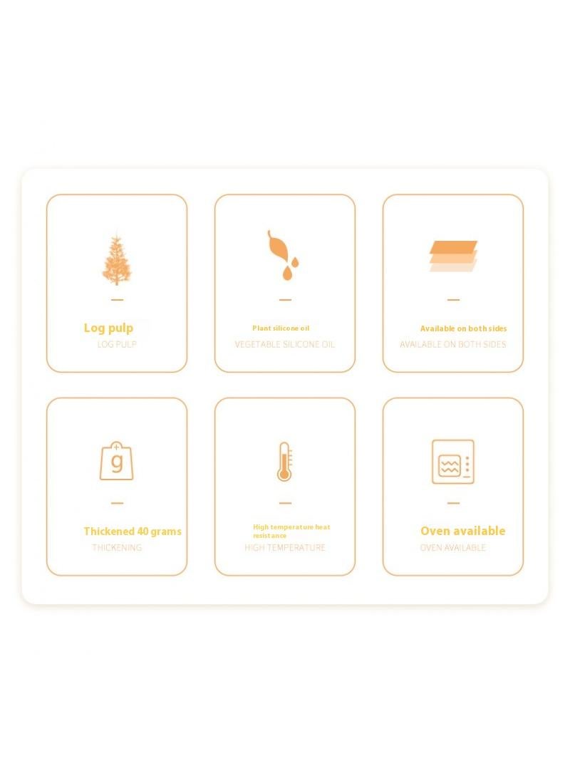 Bluejw 200 Pcs Barbecue Special Baking Paper Oil Resistant And High-Temperature Resistant Silicone Paper  - Image 2