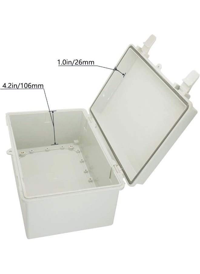 melfi Junction Box ABS Plastic IP65 Waterproof & Dustproof Electrical Enclosure with Hinged Shell for Outdoor Use, Industrial Equipment and Security Systems  - Image 3