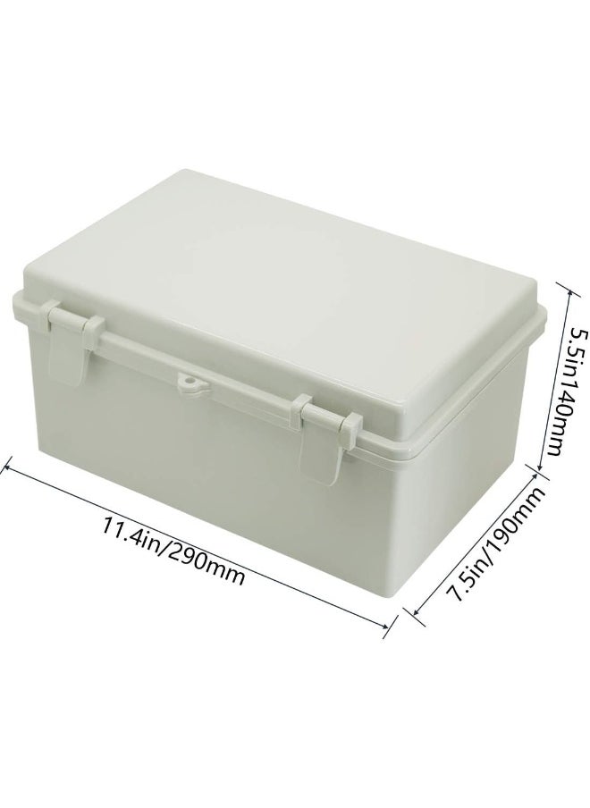 melfi Junction Box ABS Plastic IP65 Waterproof & Dustproof Electrical Enclosure with Hinged Shell for Outdoor Use, Industrial Equipment and Security Systems  - Image 2