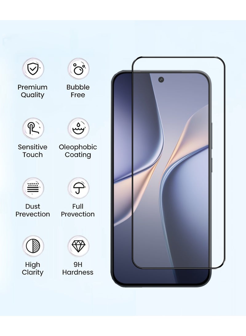 Yunpy [2+1 Packs] for VIVO T5 Pro Tempered Glass Screen Protector with Camera Lens Film, Including 2 Pack Front Glass and 1 Pack Camera Lens Film, 9H Hardness HD Clear Anti-Scratch Anti-Fingerprint Bubble-Free Case Friendly Screen Protector - Image 3