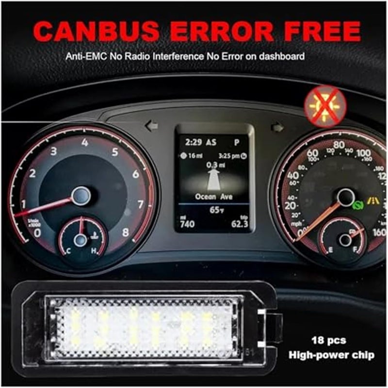 QASULER License Plate Lights for VW Models - Image 2