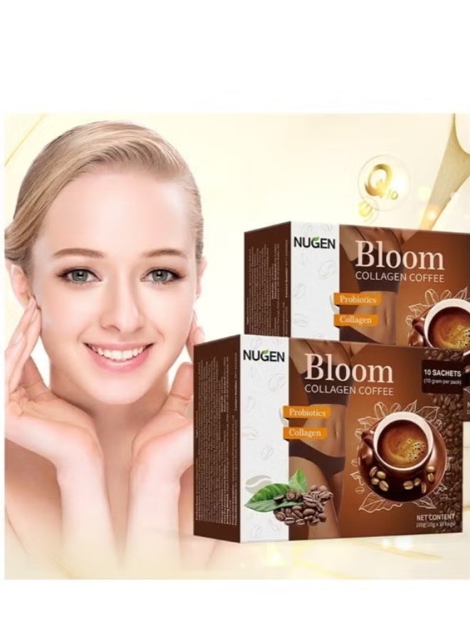 NuGene Bloom Collagen Coffee 100% Organic and Glutathione, Diet Coffee Slimming Coffee Gluta Collagen Detox Premium with Collagen Coffee – 10 Sachets - Image 3