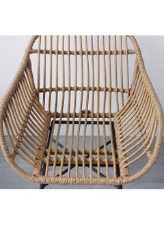 LANNY Jeffcoco Furniture Outdoor Hand-made rattan chairs for balcony, coffee shop,Dining Chair,Garden Chair Relax,interior Design, Italy Style home reading chair with cushion (2 Piece Chair)  - Image 3