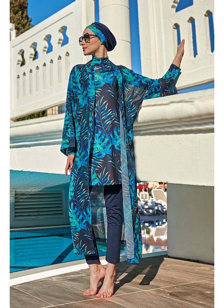 Remsa Mayo Remsa Swimsuit Remsa Modest Swimsuit Over Single Kaftan Kimono Pareo RP009 Tropical  - Image 4