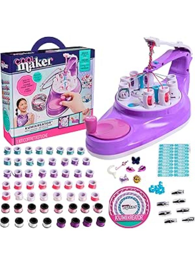 Cool maker KumiKreator Bead & Braider Friendship Necklace and Bracelet Making Kit, Arts and Crafts Kids’ Toys for Girls Aged 8 and up - Image 1