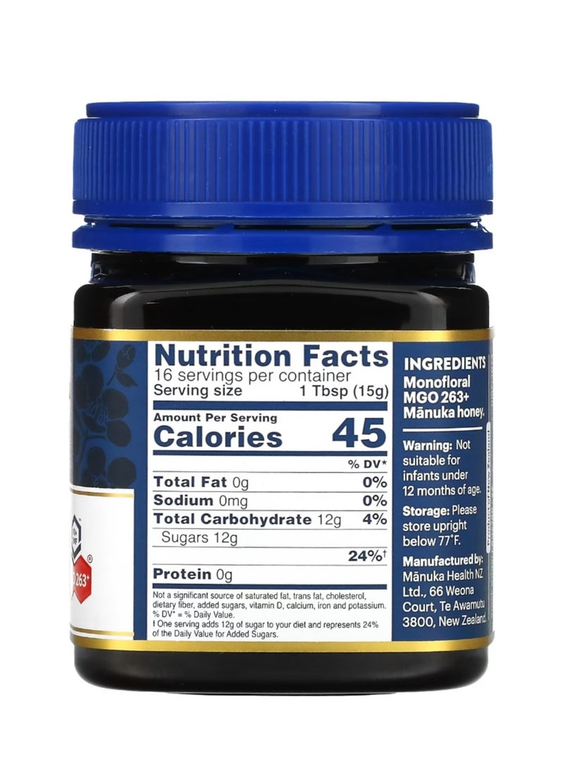 Manuka health - Raw Manuka Honey UMF 10+ MGO 263+ 8.8 oz (250 g) - Image 1