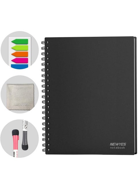 Whiteboard Notebook Erasable Meeting Notebook Dry Erase White Board For Meeting Business Office Home (A4)
