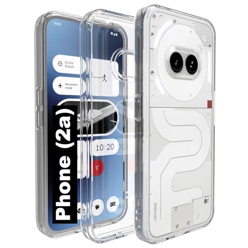 RIGGEAR Shockproof Clear Hybrid Armor Back Cover Case Compatible with Nothing Phone 2A / Phone 2A Plus (Transparent TPU + PC) - Image 1