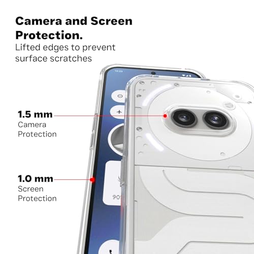 RIGGEAR Shockproof Clear Hybrid Armor Back Cover Case Compatible with Nothing Phone 2A / Phone 2A Plus (Transparent TPU + PC) - Image 4