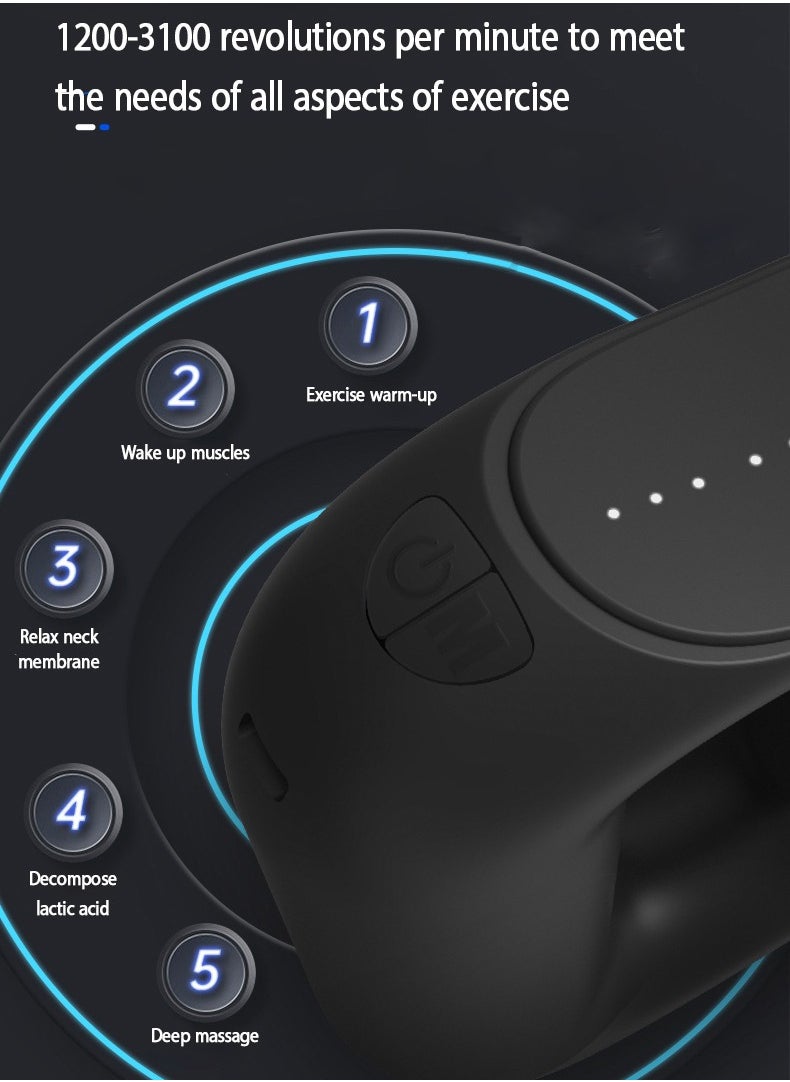 Generic - Massage Gun，A portable device offering deep muscle relief after exercise or yoga, with 5 adjustable modes for personalized pain relief and relaxation. - Image 1