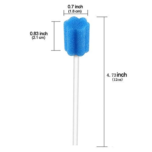 Wellgler's Disposable oral swabs,mouth swabs sponge Dental Swabs Unthreated （100pcs Blue) - Image 2
