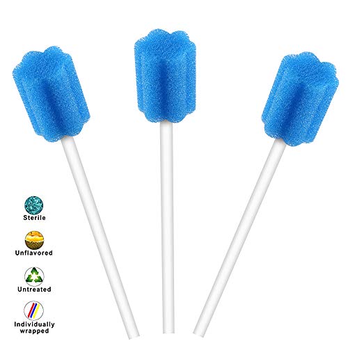 Wellgler's Disposable oral swabs,mouth swabs sponge Dental Swabs Unthreated （100pcs Blue) - Image 3