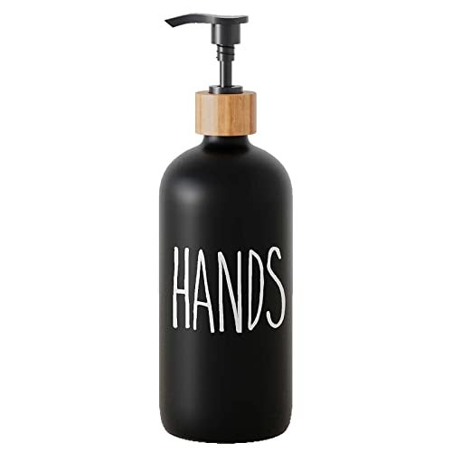Aeakey Dish Soap Dispenser for KitchenGlass Hand Soap Dispenser Modern Farmhouse Decor for BathroomKitchen Decor - Image 1