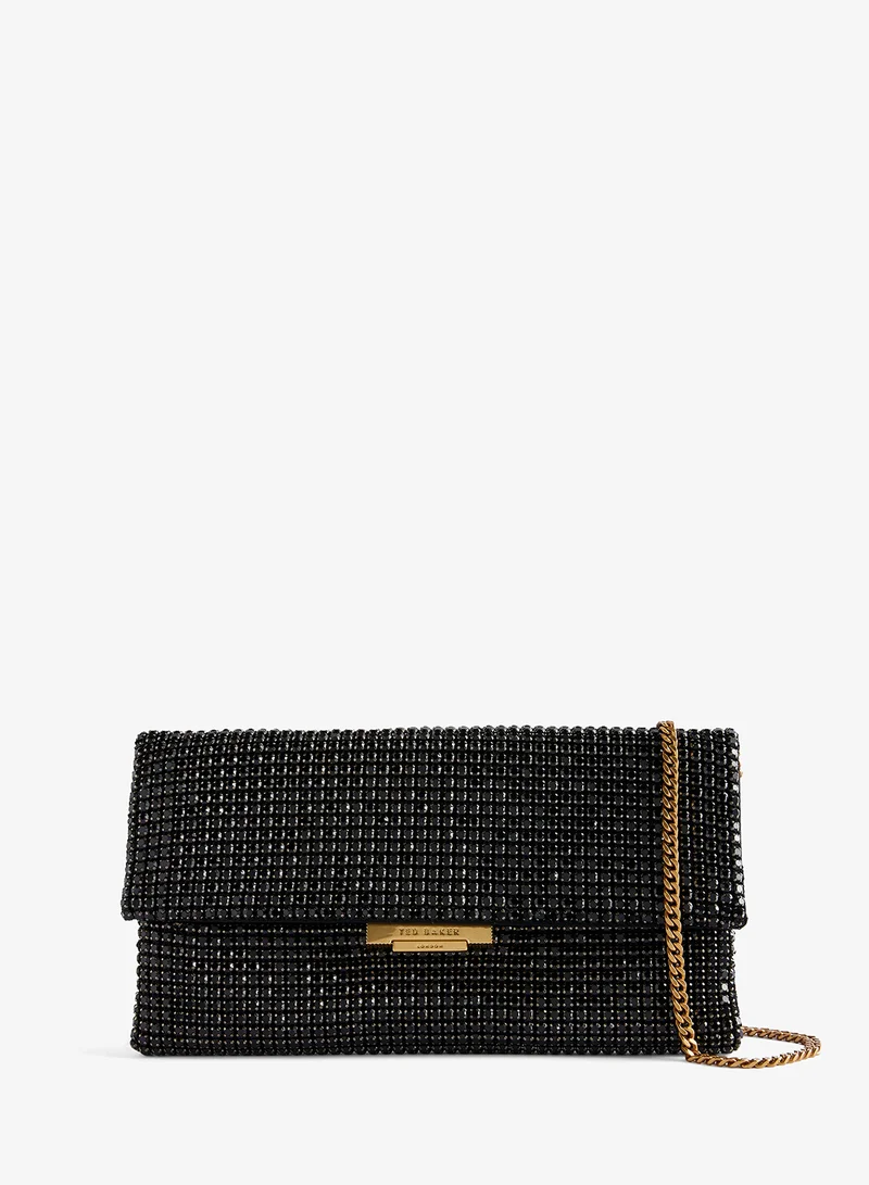 تيد بيكر Kristn Crystal Long Fold Over Crossbody