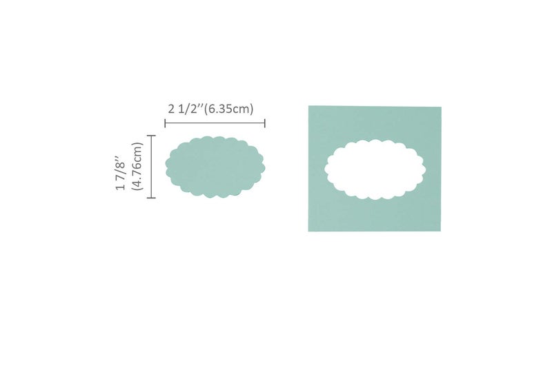 BiraBira Bira Craft 2.5 inch Scalloped Ellipse Scalloped Oval Lever Action Craft Punch for Paper Crafting Scrapbooking - Image 2