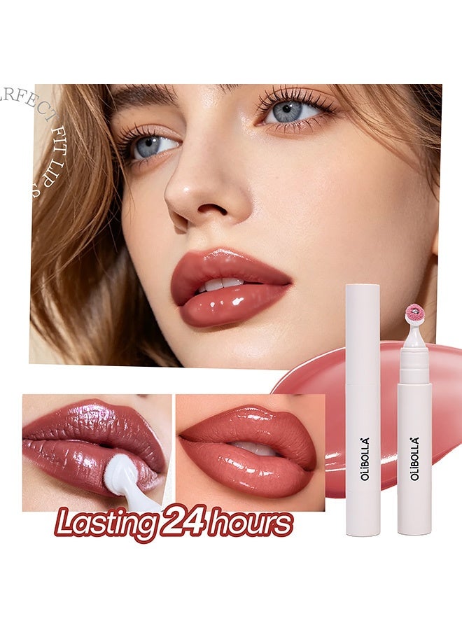 OLIBOLLA Plump Juicy Lip Tint,High Shine Glass Luster Finish, Long-Lasting Non-Sticky Lip Gloss, Hydrating Plumping Lip Stain,3.5ml #05 - Image 3