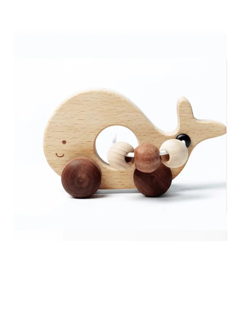 Ariro WOODEN RATTLE - WHALE - Image 2