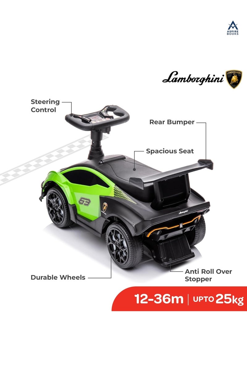 Aspire Premium Quality Kids Lamborghini Ride on Car 660 Green - Max. 25 kg - Plastic Children's Toy -From 12 Months - Image 5