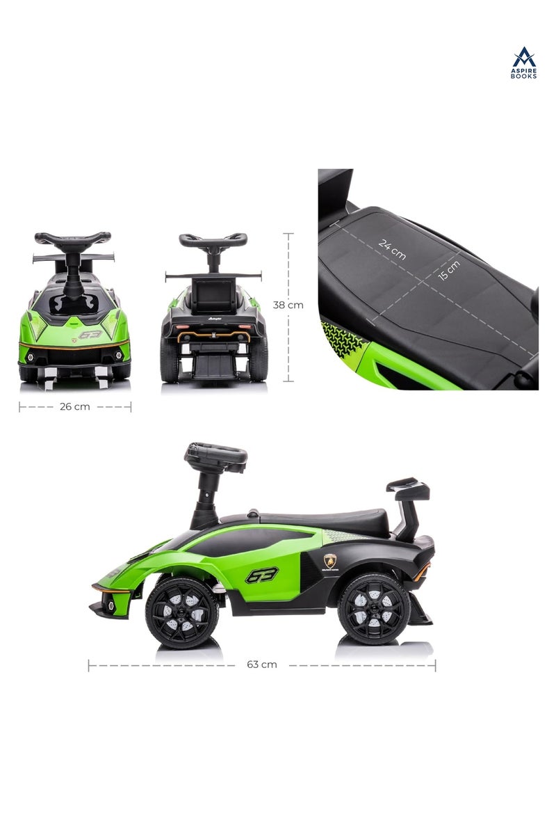 Aspire Premium Quality Kids Lamborghini Ride on Car 660 Green - Max. 25 kg - Plastic Children's Toy -From 12 Months - Image 4
