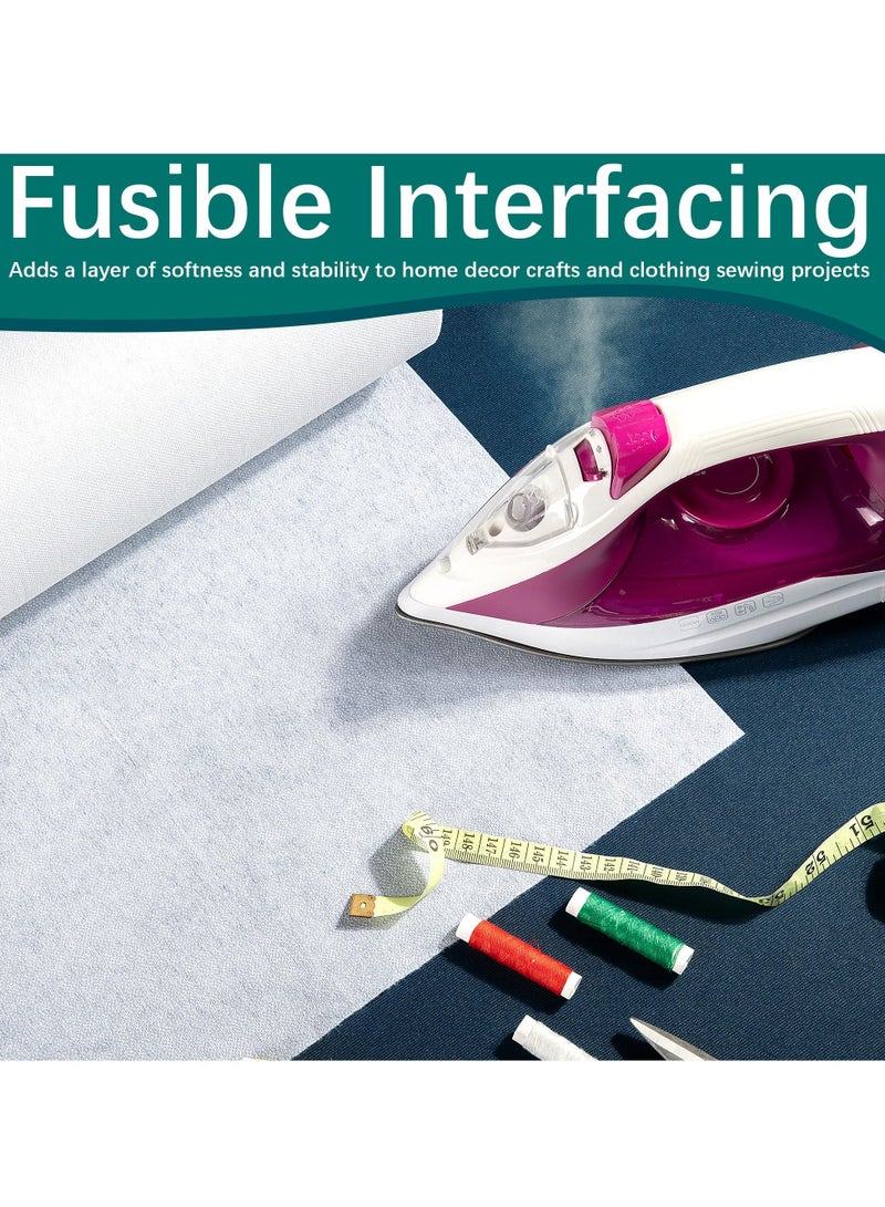 Iron-On Fusible Interfacing for Sewing- Non-Woven Lightweight Apparel Interfacing- 11.8 Inch x 19.7 Yard Fusible Fleece Interfacing for Crafts, Bags, Home Decoration - Image 4