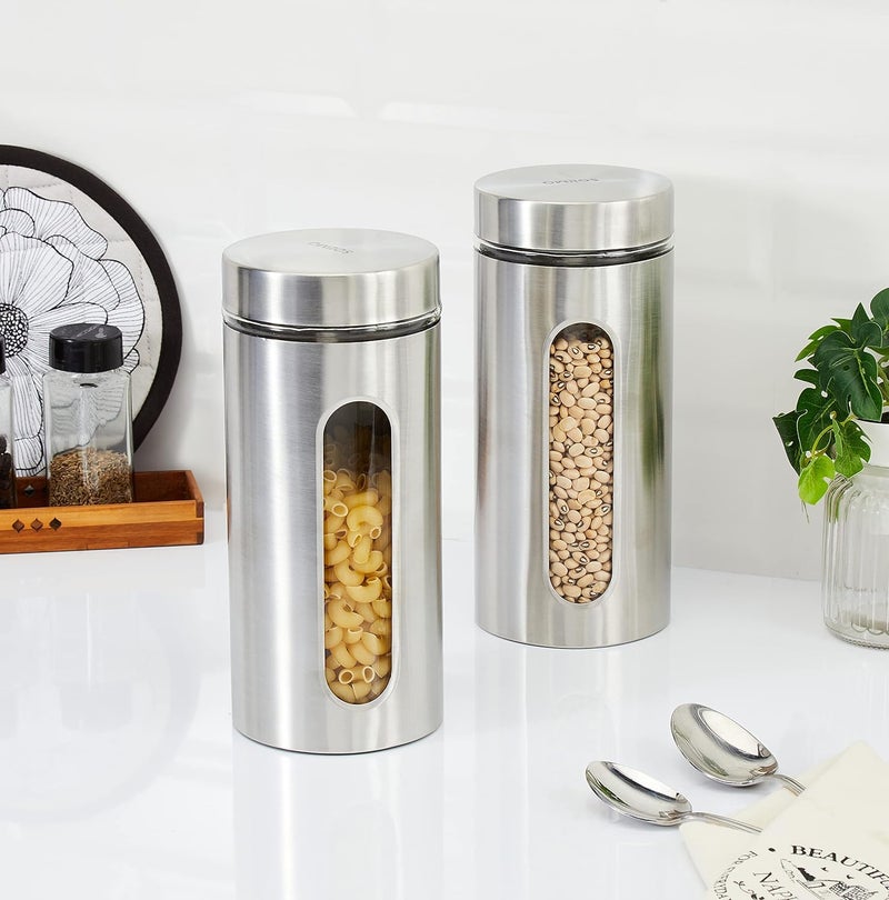 WRINGO 600ML Glass Food Storage Airtight tea coffee sugar containers for Kitchen Storage Container with Lid for tea coffee & Sugar, Dry Fruit jars, Storage Box, Set of 3 (WR-18), Transparent - Image 4