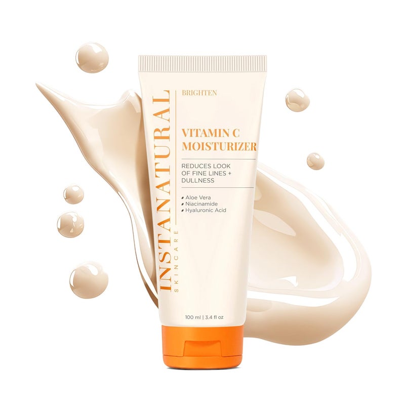 InstaNatural Vitamin C Moisturizer Face Cream, Brightens and Reduces the Look of Fine Lines and Wrinkles, Moisturizing Lotion for Dry Skin, with Hyaluronic Acid, 3.4 FL Oz - Image 2