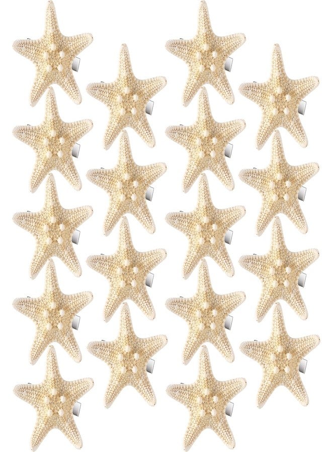 Yilloog 18 Pcs Starfish Hair Clips Mermaid Accessories Seashell Resin Starfish Beach Hair Clips Pins for Women Ladies Halloween Wedding Bridal Gifts - Image 1