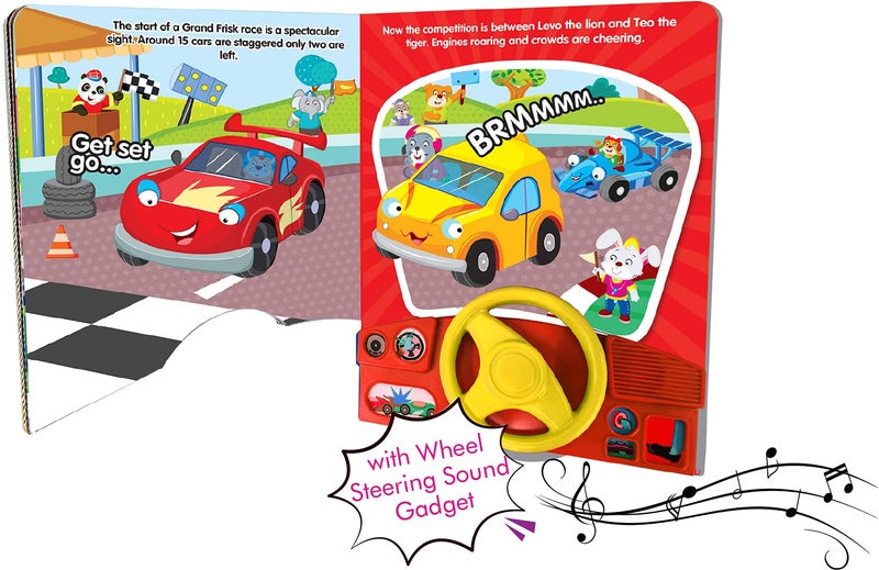 BRIJBASI My First Car Racing Sound Book | Interactive Musical Board Book for Toddlers | Vehicle Sounds and Early Learning Fun - Image 5