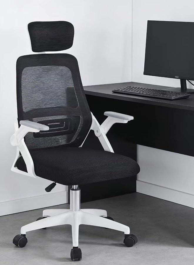 JCB CHIC Ergonomic Mesh Office Chair, Mid-Back Desk Chair with Lumbar Support and Rolling Casters, Adjustable Height Swivel Computer Chair for Home Office - Image 1
