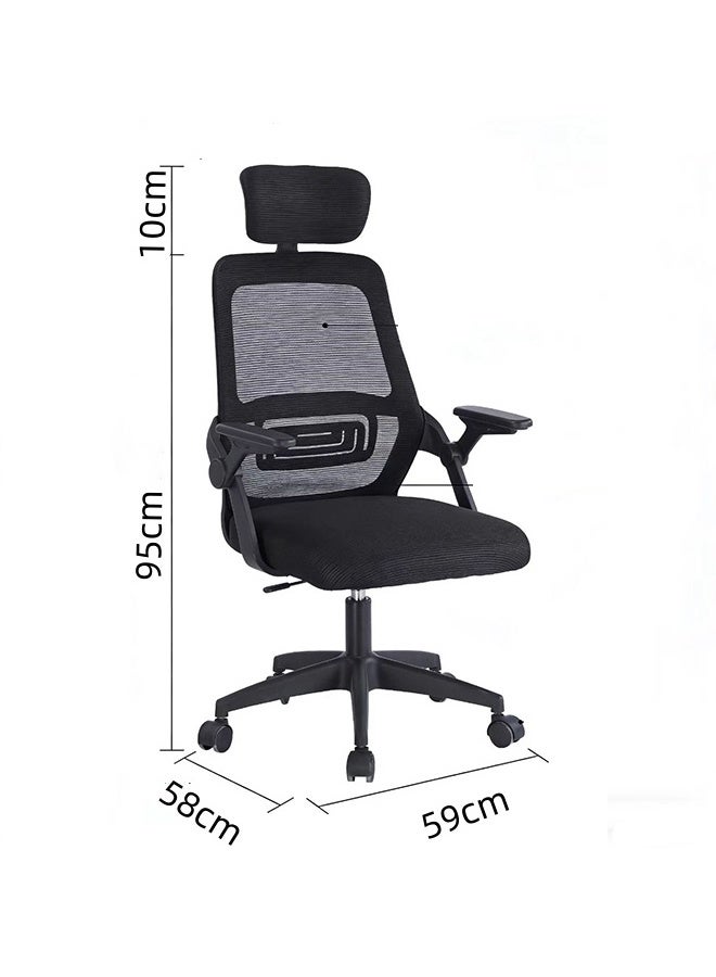JCB CHIC Ergonomic Mesh Office Chair, Mid-Back Desk Chair with Lumbar Support and Rolling Casters, Adjustable Height Swivel Computer Chair for Home Office - Image 2