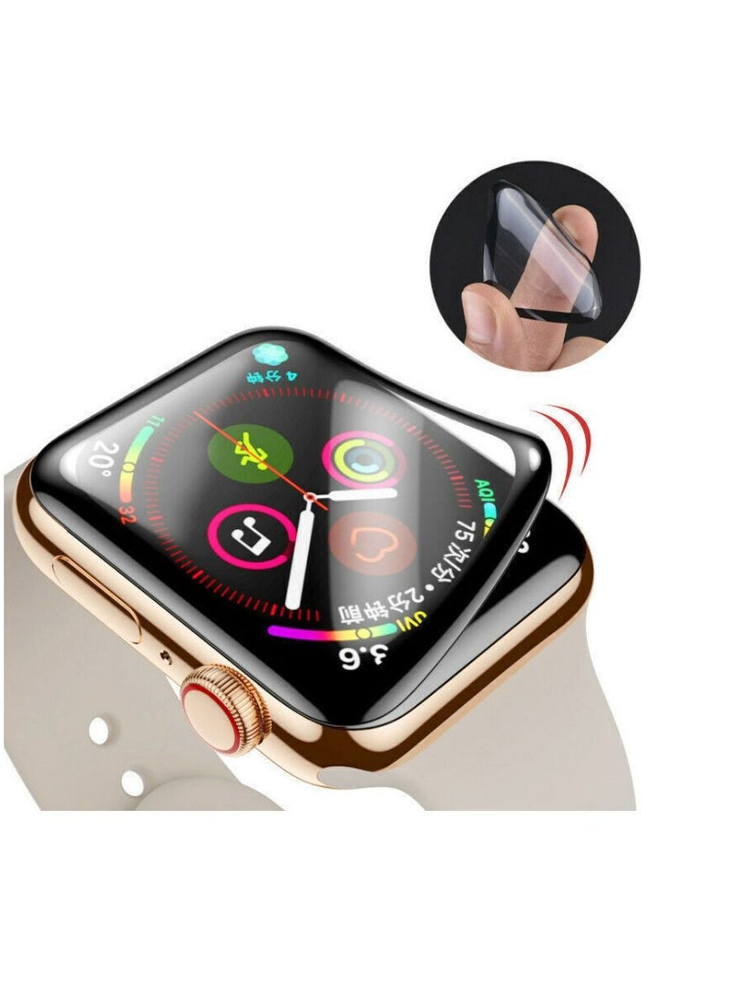 Digi Core واقي شاشة من الزجاج المقسى iWatch متوافق مع سلسلة ساعات Apple 45 مم، غطاء مقاوم للخدش رفيع للغاية لساعة iWatch، واقي شاشة شفاف من الزجاج المقسى ثلاثي الأبعاد مقاوم للماء - Image 4